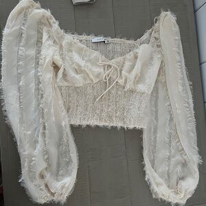 LUSH Clothing Women’s Blouse in Cream/White